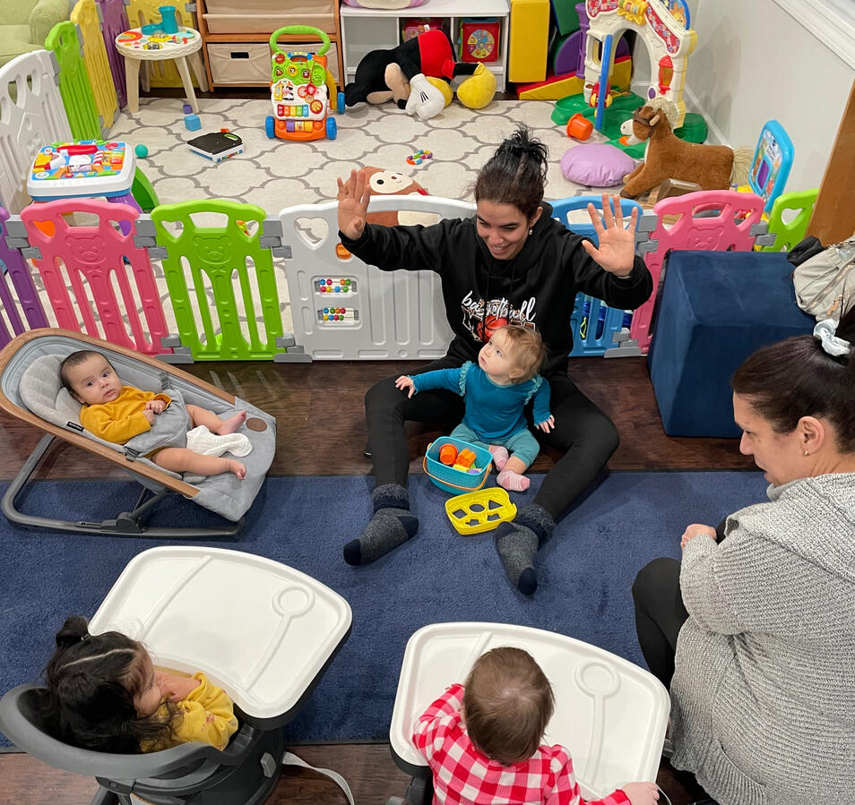 Singing Happy songs during Circle time!