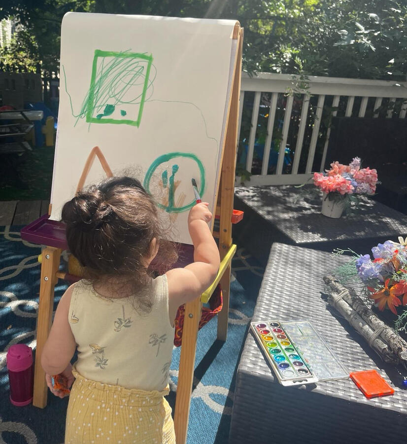 I feel more inspired to paint when outside!